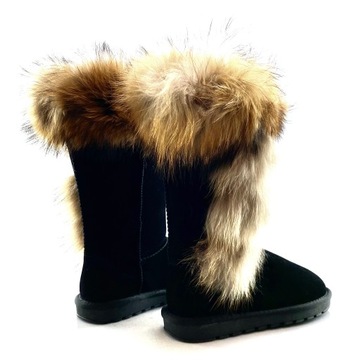 19112 ЧЕРНАЯ НАТУРАЛЬНАЯ КОЖА, МЕХ ЕНОТА