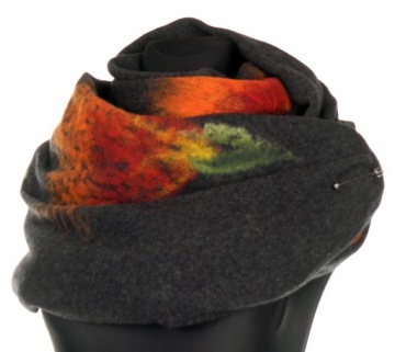 ГЛАМУРНЫЙ ШАРФ С РУКОВОЙ ВЫШИВКОЙ 80% ШЕРСТЬ ЯГНЕНКА