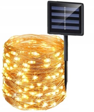LAMPKI OGRODOWE DRUCIKI światełka GIRLANDA SOLARNA 200 LED