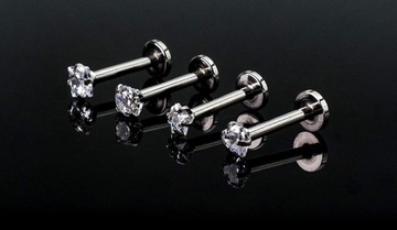 LABRET 4 STYLE HELIX TRAGUS GWINT ZESTAW 4SZT