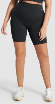 GYMSHARK DAMSKIE LEGGINSY KRÓTKIE CZARNE S 0A6E3_A*