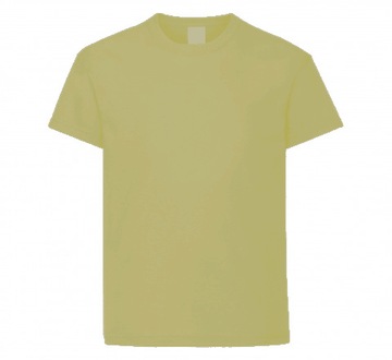 KOSZULKA DZIECIĘCA T SHIRT BLUZKA BAWEŁNA BEŻ 134