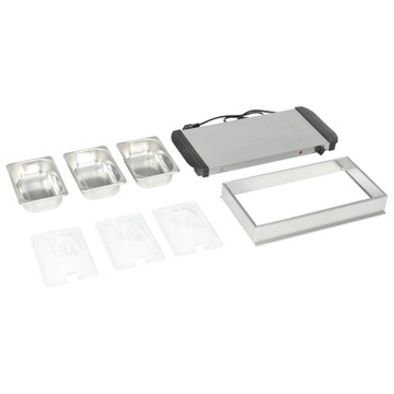 vidaXL Bain Mare из нержавеющей стали 200 Вт 3 x 1,5 л