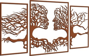АЖУРНАЯ НАСТЕННАЯ КАРТИНА ЛИЦЫ АБСТРАКТ 100СМ 3D