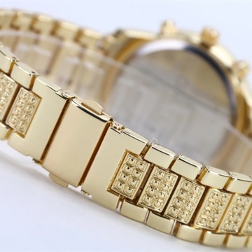 Relogio Feminino New Geneva Classic Luxury Ladies Rhinestone Watch Gold Wom