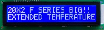 ART BIG! LCD 2x20-W/B z LED White/Blue Ext.Temp. BIG!