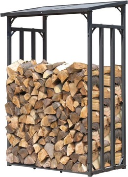 REGULOWANY STOJAK NA DREWNO Kominkowe metalowy Drewutnia 130x70x185 cm