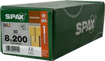 Шурупы для деревянных конструкций 8 x 200 мм SPAX A`50