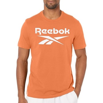 Reebok t-shirt koszulka męska pomarańczowa bawełna Big Logo Tee HS4979 L