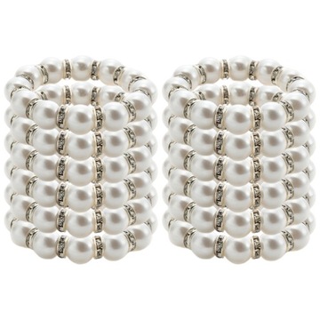 12 шт. КОЛЬЦА ДЛЯ САЛФЕТОК ЖЕМЧУЖНЫЕ ПОДСТАВКИ ДЛЯ САЛФЕТОК ЖЕМЧУЖНЫЕ