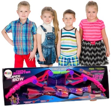 Łuk dla DZIECI Zabawki Świecące Strzały ZESTAW