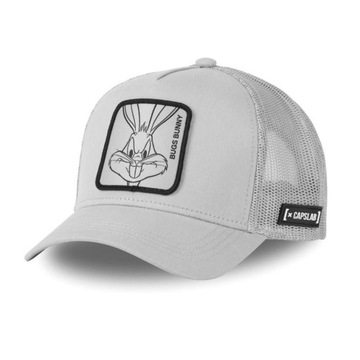 Czapka z daszkiem Capslab LOONEY TUNES Bugs Trucker królik Bunny szary