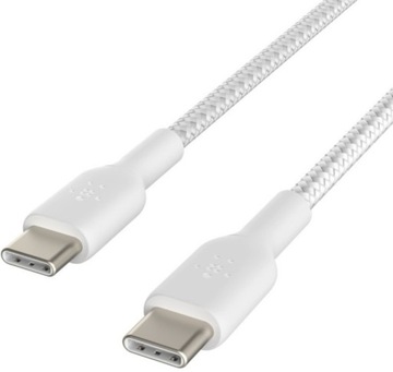 Wytrzymały Kabel USB-C Na USB-C Belkin Boost Oplot Do Apple iPhone Samsung