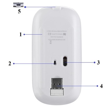 MYSZ BEZPRZEWODOWA CIENKA 2400 DPI AKUMULATOR |USB