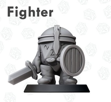 Figurka Wojownik - 32 mm - D&D