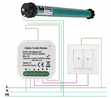 Интеллектуальный мини-модуль контроллера рулонных жалюзи и навесов ZigBee Tuya