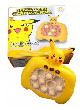 Pop it gra pikachu zręcznościowa elektroniczna pokemon popit + baterie