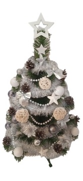 ГОТОВАЯ ЕЛКА с украшением, декорированная БИСЕРАМИ 60 см.