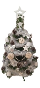 CHOINKA GOTOWA z dekoracją ubrana 70 cm KORALIKAMI