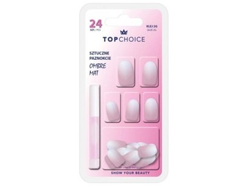 TOP CHOICE 78217 SZTUCZNE PAZNOKCIE OMBRE MAT/KLEJ
