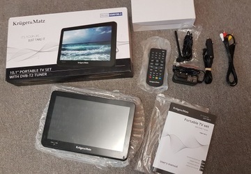 Telewizor przenośny 10,1'' z tunerem dvb-t2(h.265)