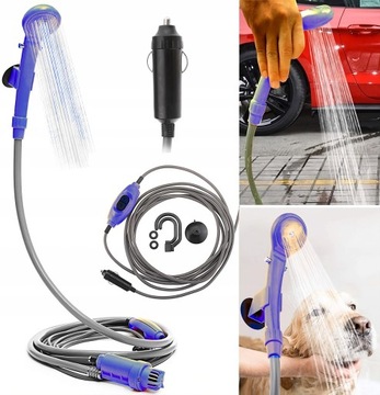 ТУРИСТИЧЕСКИЙ ДУШ ДЛЯ КЕМПИНГА ДЛЯ ПАЛАТКИ 12В ПОРТАТИВНЫЙ ПОЛЕВОЙ ДУШ