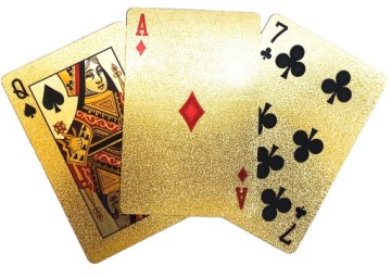 ПЛАСТИКОВЫЕ ИГРОВЫЕ КАРТЫ, ЗОЛОТЫЕ ДОЛЛАРЫ, ДЕНЬГИ