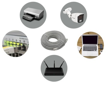 LAN КАБЕЛЬ RJ45 UTP ИНТЕРНЕТ-КАБЕЛЬ ПРЯМАЯ 30 м ВИТАЯ ПАРА