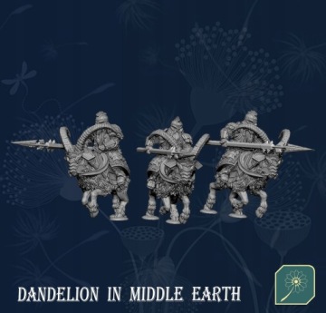 Dwarfs Ram Riders x5 - DIME - Minifaktura