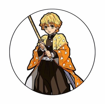 Przypinka Kimetsu no Yaiba Zenitsu prezent dla fana Anime 58mm Demon Slayer
