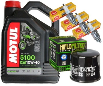 ZESTAW OLEJ MOTUL 5100 10W40 4L CPR9EAx3 YAMAHA MT-09 850 14-20