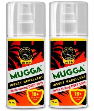 НАБОР 3X MUGGA SPRAY STRONG 50% DEET