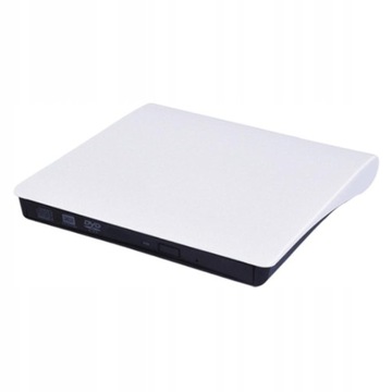 Zewnętrzny odtwarzacz płyt USB DVD CD RW VCD Biały