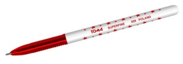 Ручка традиційна у зірочку Superfine Toma 059 червоний
