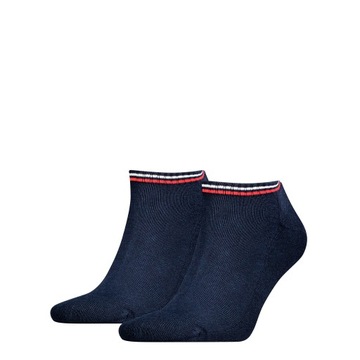 TOMMY HILFIGER SKARPETY SKARPETKI STOPKI 2P GRANATOWE r.35-38