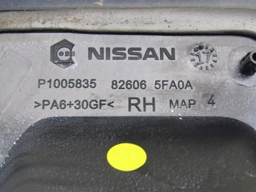 KLIKA DVEŘE PRAVÁ ZADNÍ PRAVÝ NISSAN MICRA K14 826065FA0A