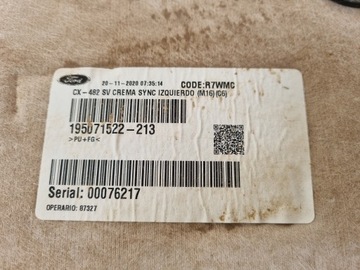 FORD KUGA MK3 2020 R ПОТОЛОК