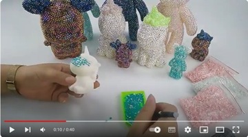 НАБОР АЛМАЗНОЙ ВЫШИВКИ DIY МЕДВЕДЬ MIDI 5D РАЗЛИЧНЫЕ ЦВЕТА ПОДАРОК ​​САНТА