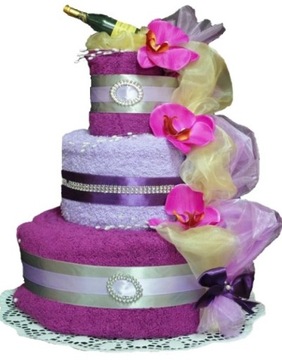Торт из 3-х ТОЛСТЫХ полотенец СВАДЕБНЫЙ ПОДАРОК.
