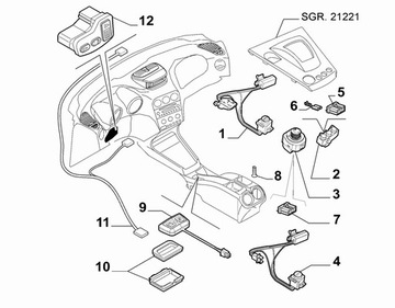 156042902 PŘEPÍNAČ KONTROLA ASR SVĚTLA ALFA 156