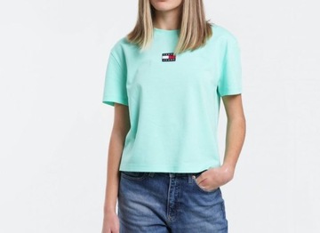 Tommy Jeans t-shirt TJW TOMMY Center miętowy S