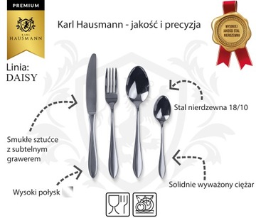 СТОЛОВЫЕ ПРИБОРЫ, нержавеющая сталь 18/10, Набор СТОЛОВЫХ ПРИБОРОВ на 6 персон, набор 24 шт.