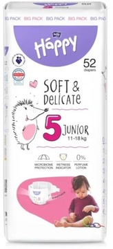 Pieluszki Bella Happy 5 Junior 11-18 kg 52 szt.