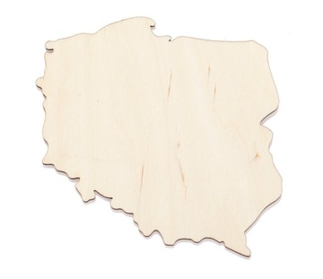 Mapa Polski POLSKA 14cm sklejka dekor TM21
