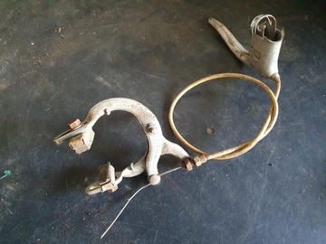 ВИНТАЖНЫЙ ВЕЛОСИПЕДНЫЙ ТОРМОЗНОЙ КОМПЛЕКТ ROMET ПЕРЕДНЯЯ РУЧКА PRL