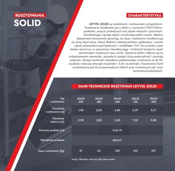 LEVVEL SOLID Передвижные алюминиевые леса длиной 9 м