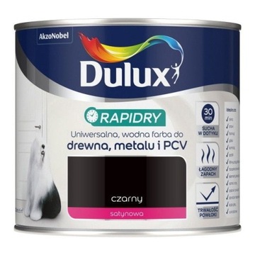 DULUX RAPIDRY DO DREW.METAL SATYNOWA Czarny 0,4L