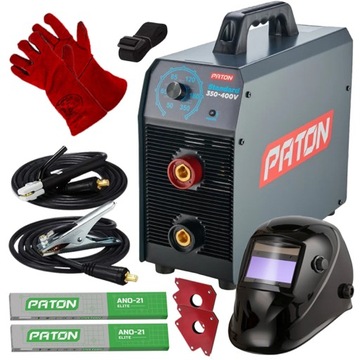 Spawarka Inwertorowa MMA 350A Elektrodowa PATON Standard 350 400V Przyłbica