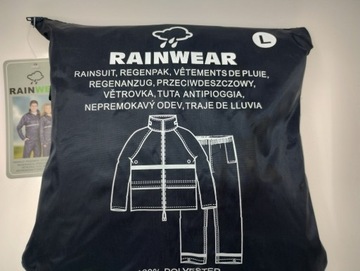 KOMBINEZON PRZECIWDESZCZOWY KURTKA SPODNIE BLACK S