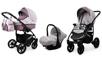 BabyLux Wózek 3w1 dziecięcy spacerówka Miracle ALU